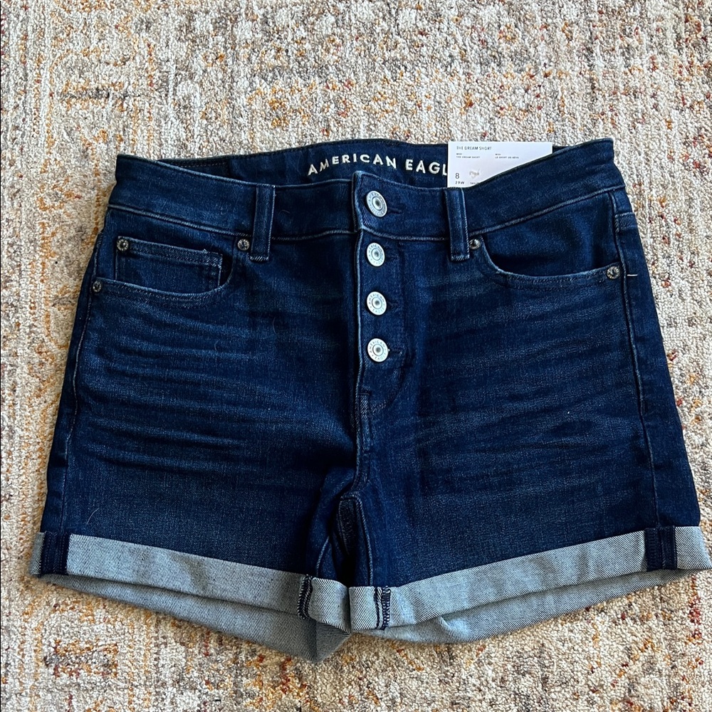 American Eagle Outfitters Women's Deep Indigo Jean Shorts